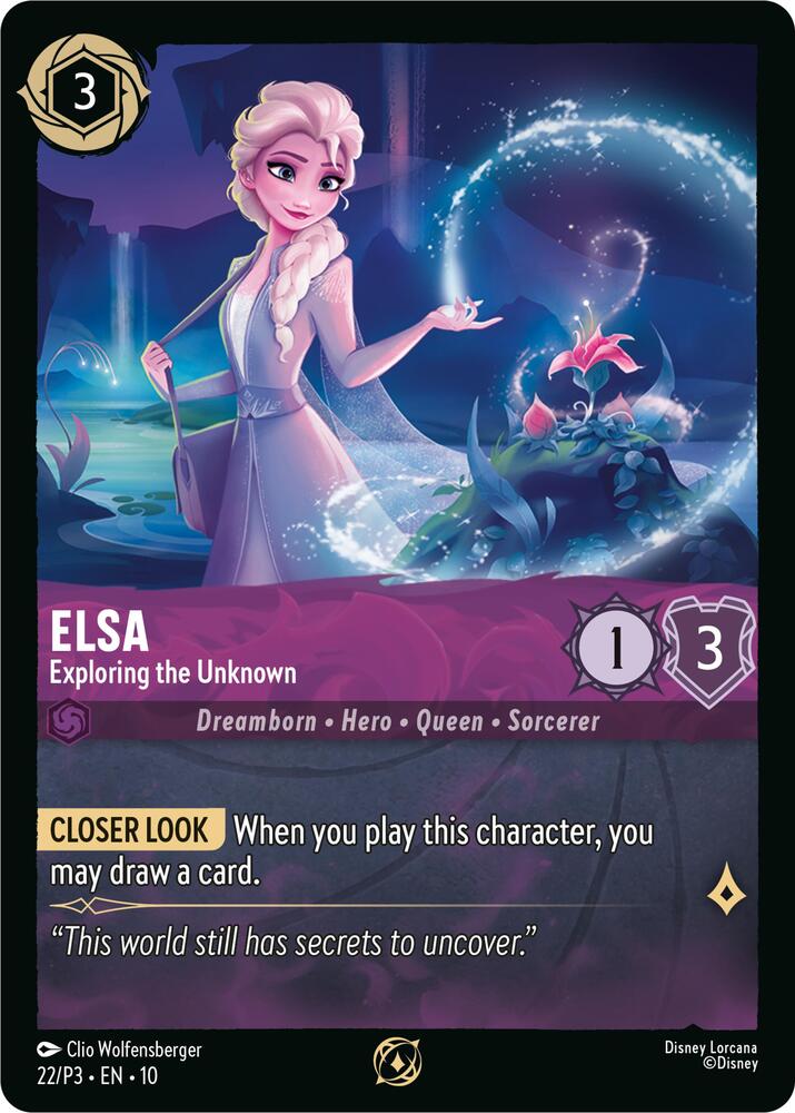 Elsa - Exploring the Unknown 22 card from Disney Lorcana Promo Cards