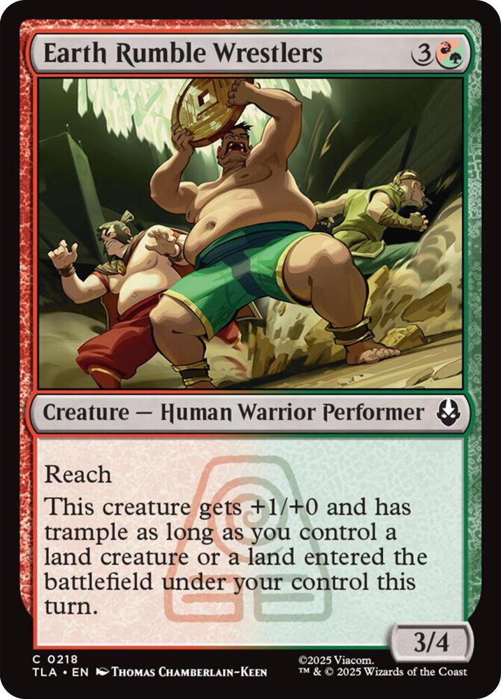 Earth Rumble Wrestlers 218 card from Avatar: The Last Airbender