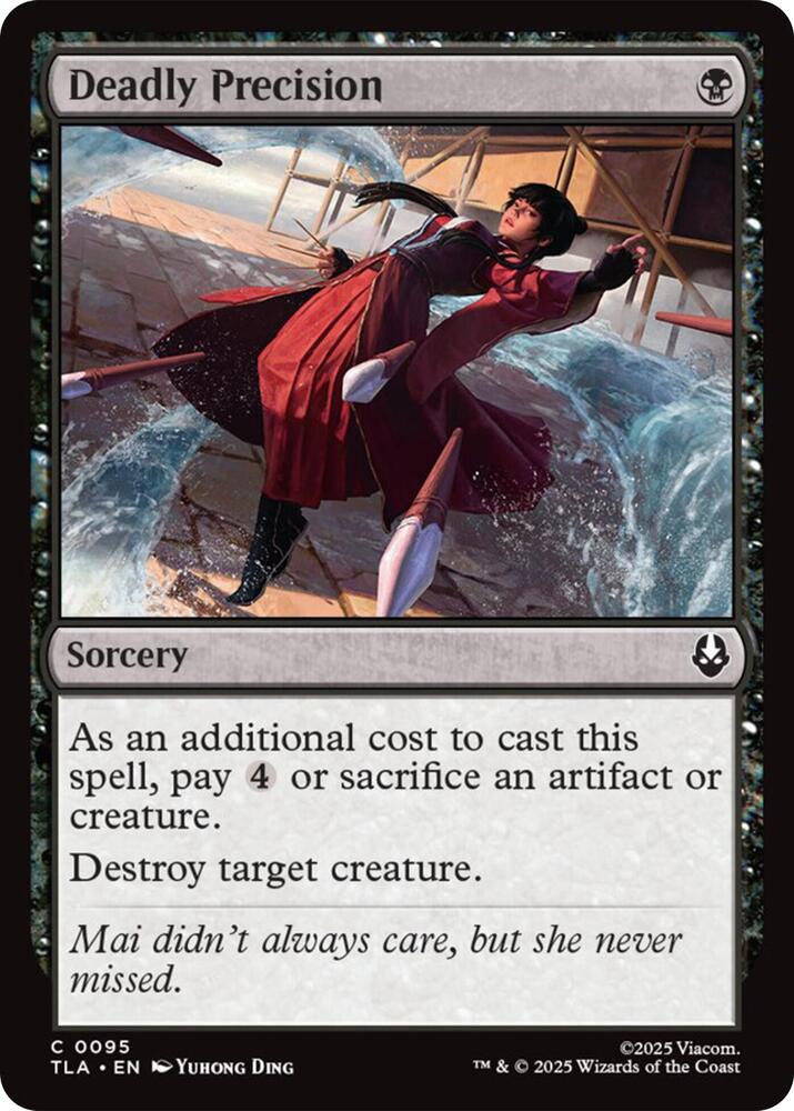 Deadly Precision 95 card from Avatar: The Last Airbender