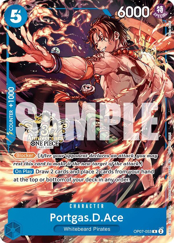 Portgas.D.Ace (3rd Anniversary Tournament 3 Brothers Pack) OP07-053 card from Carrying On His Will: 3rd Anniversary Tournament Cards