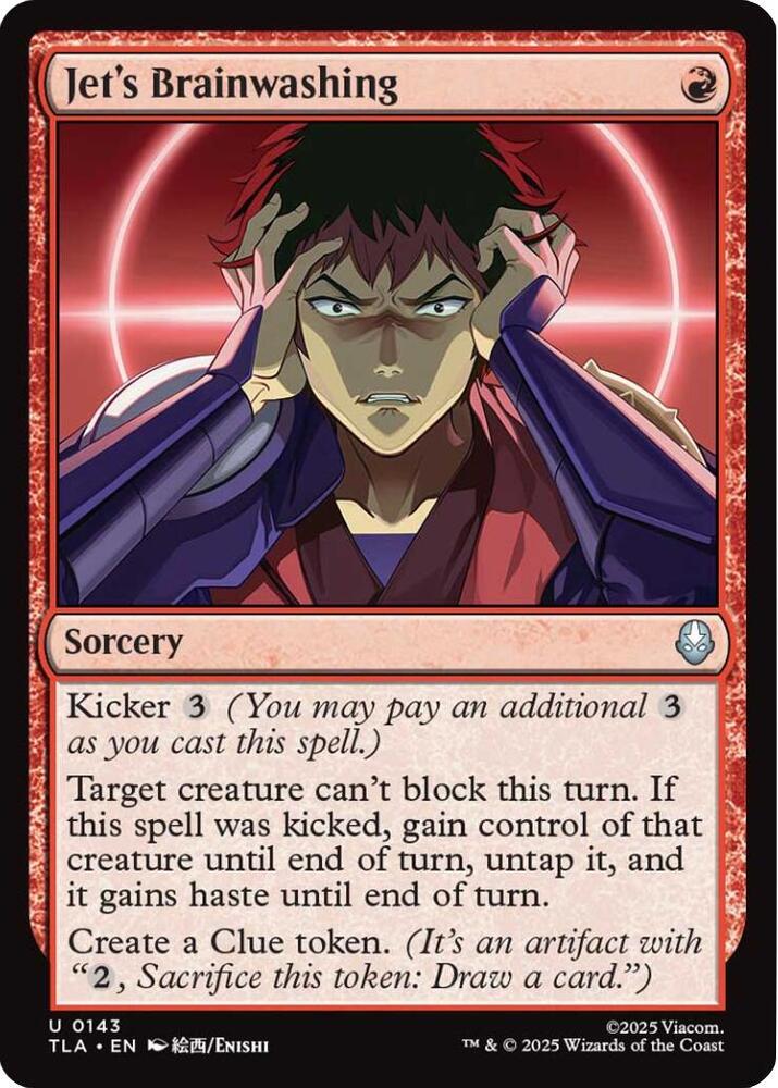 Jet's Brainwashing 143 card from Avatar: The Last Airbender