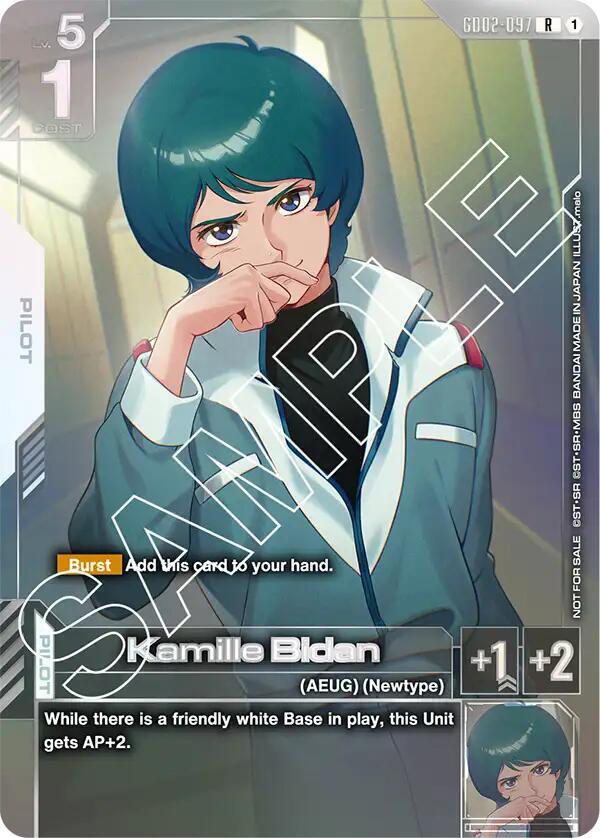 Kamille Bidan (Newtype Challenge 2025 Mission 2) GD02-097 card from Gundam Promotional Cards