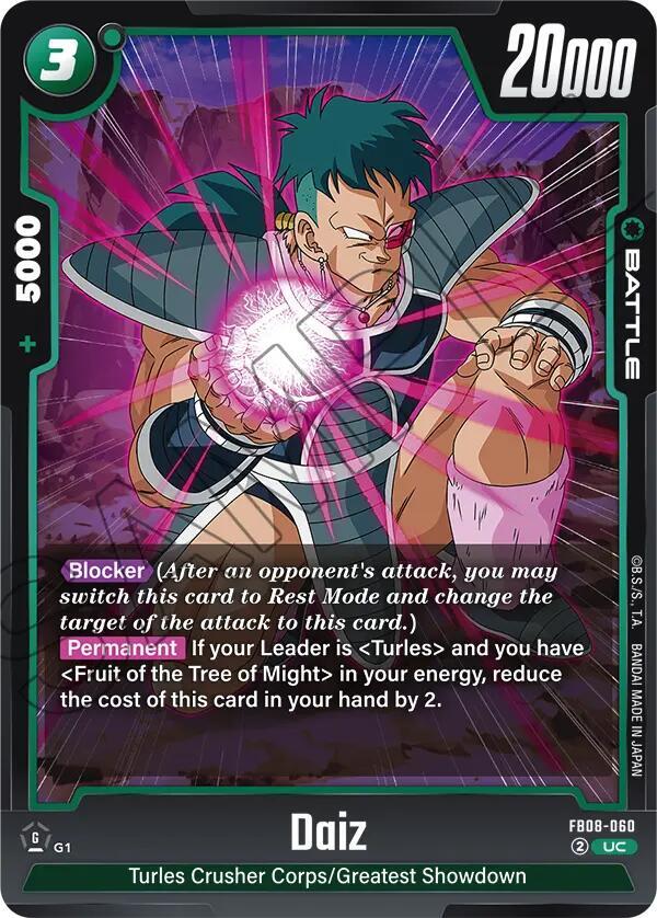 Daiz FB08-060 card from Saiyan's Pride