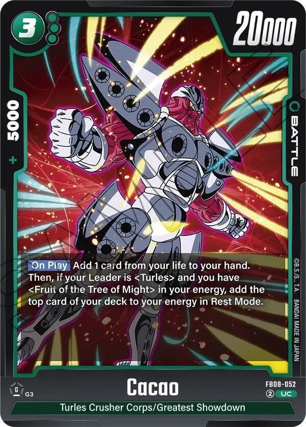 Cacao FB08-052 card from Saiyan's Pride