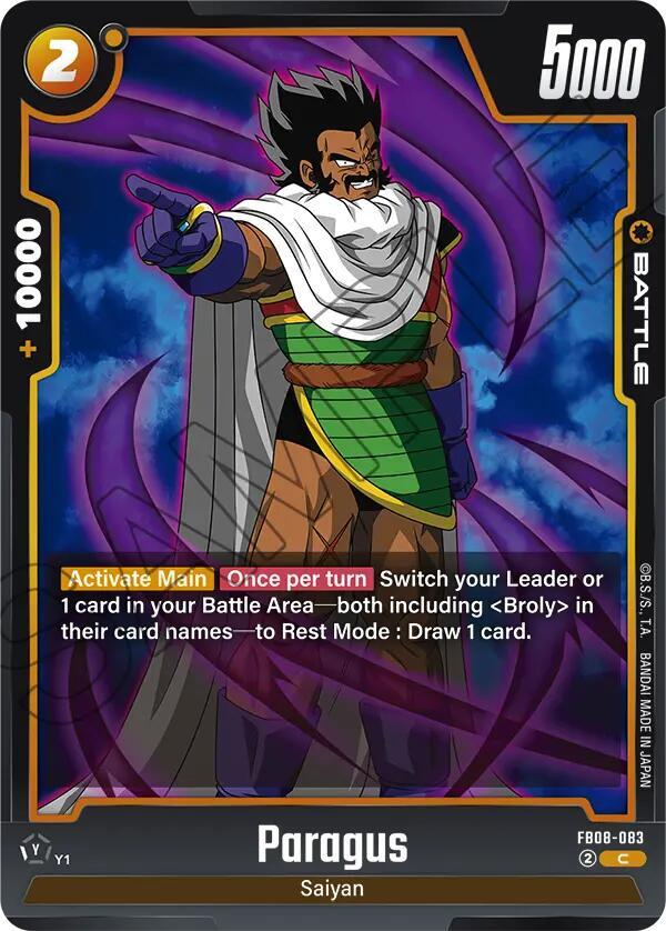 Paragus FB08-083 card from Saiyan's Pride