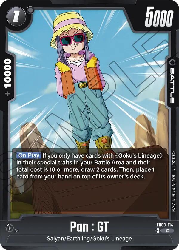 Pan : GT FB08-114 card from Saiyan's Pride