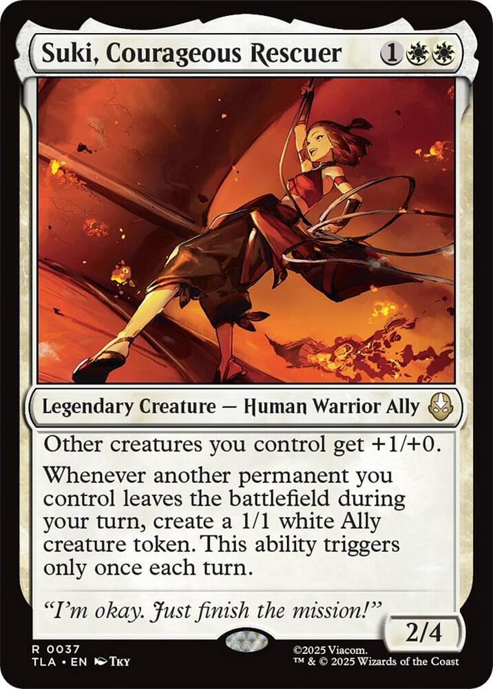 Suki, Courageous Rescuer 37 card from Avatar: The Last Airbender