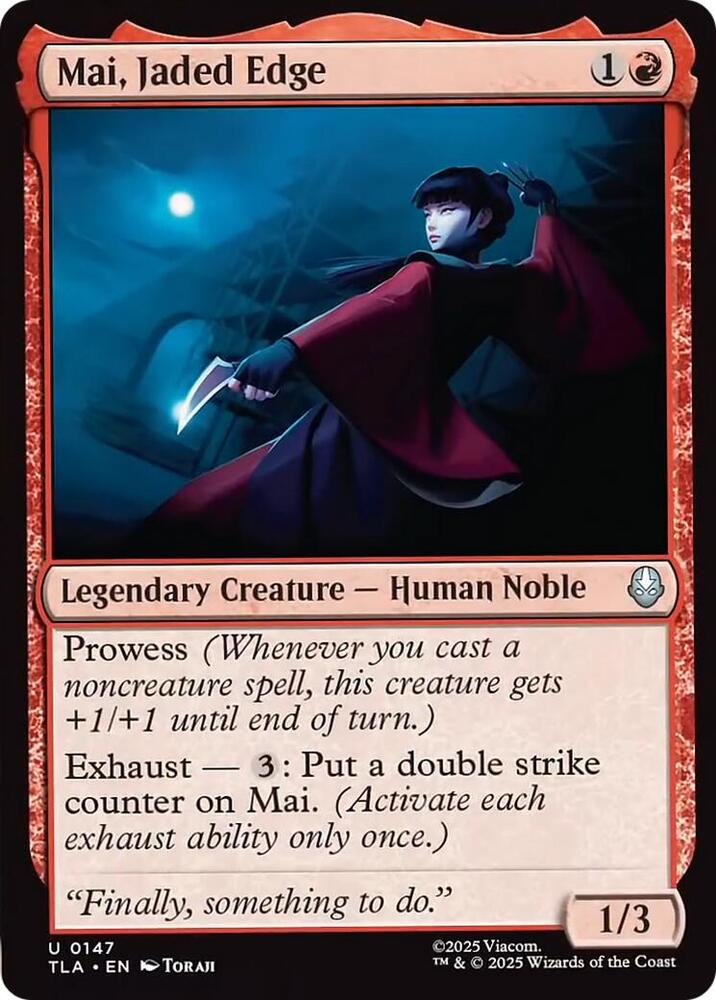 Mai, Jaded Edge 147 card from Avatar: The Last Airbender