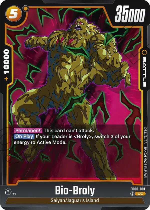 Bio-Broly FB08-081 card from Saiyan's Pride