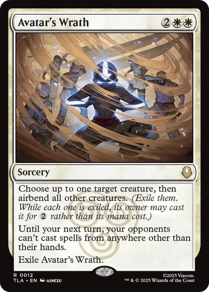 Avatar's Wrath 12 card from Avatar: The Last Airbender