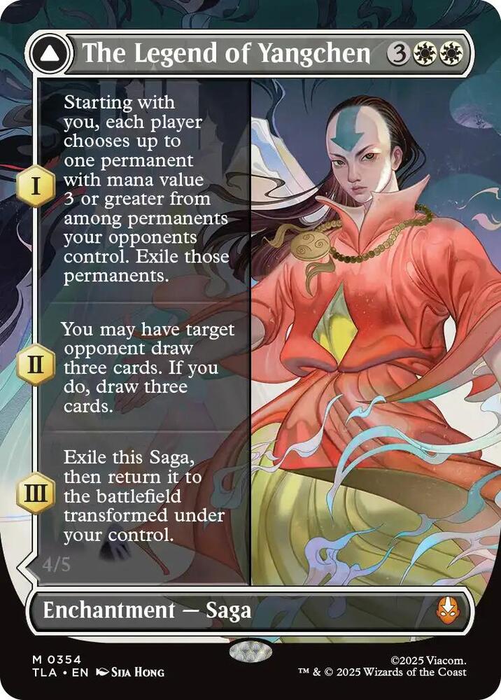 The Legend of Yangchen (Borderless) 354 card from Avatar: The Last Airbender