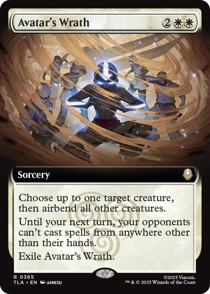 Avatar's Wrath (Extended Art) 365 card from Avatar: The Last Airbender