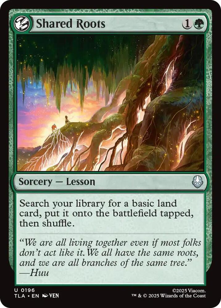 Shared Roots 196 card from Avatar: The Last Airbender