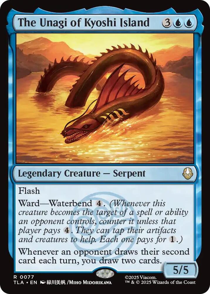 The Unagi of Kyoshi Island 77 card from Avatar: The Last Airbender