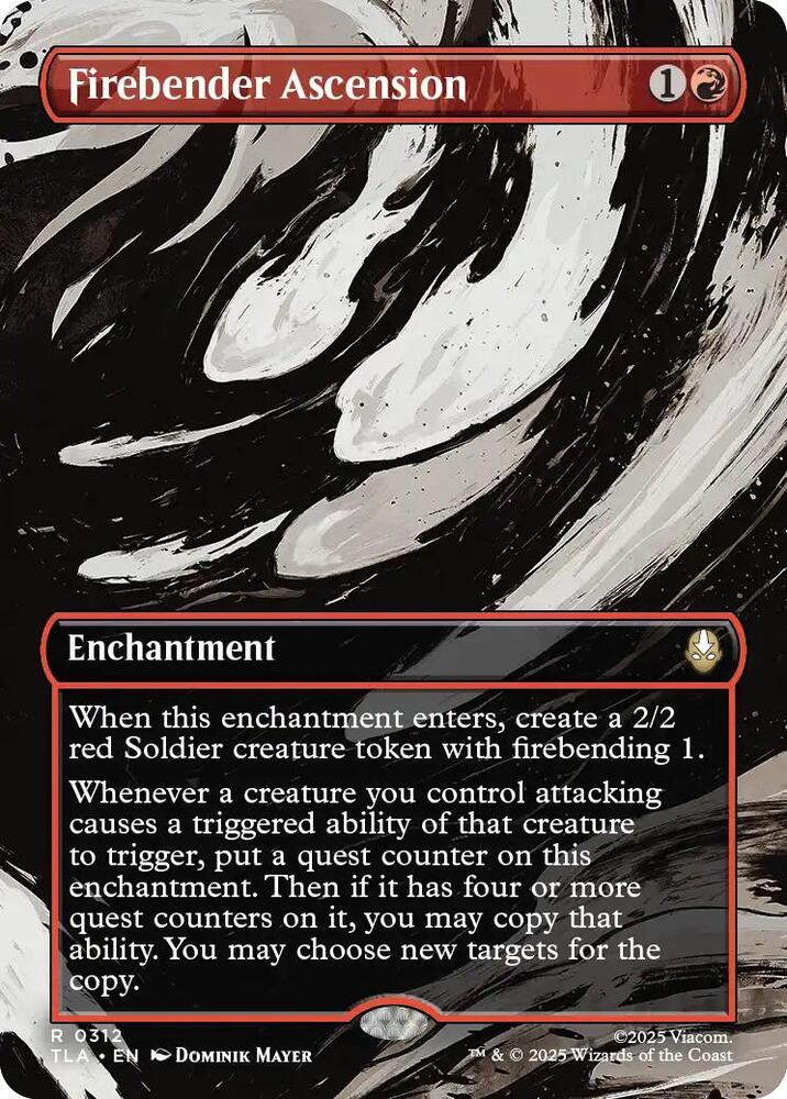 Firebender Ascension (Borderless) 312 card from Avatar: The Last Airbender
