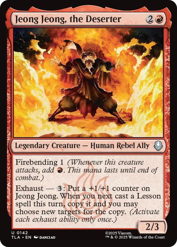 Jeong Jeong, the Deserter 142 card from Avatar: The Last Airbender