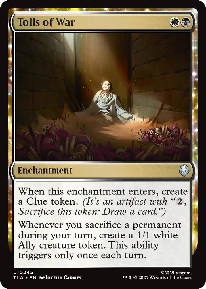 Tolls of War 245 card from Avatar: The Last Airbender