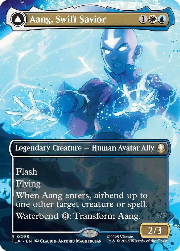 Aang, Swift Savior (Borderless) 298 card from Avatar: The Last Airbender