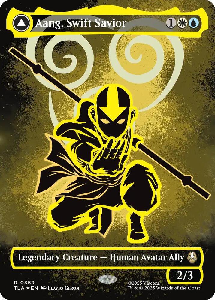 Aang, Swift Savior (Borderless) (Neon Ink Foil) 359 card from Avatar: The Last Airbender