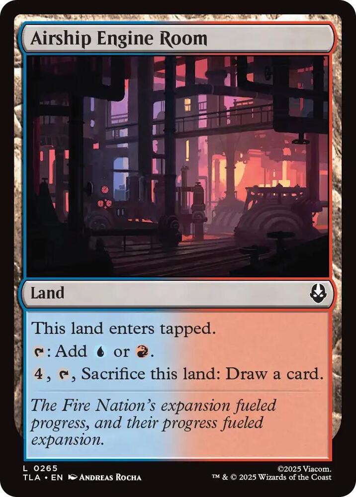 Airship Engine Room 265 card from Avatar: The Last Airbender