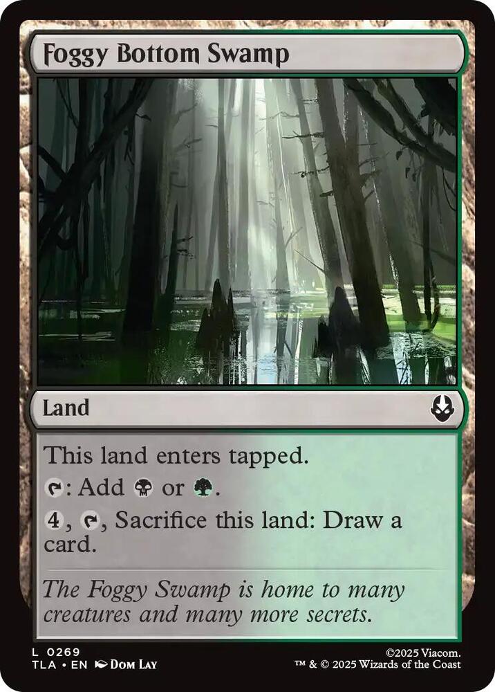 Foggy Bottom Swamp 269 card from Avatar: The Last Airbender
