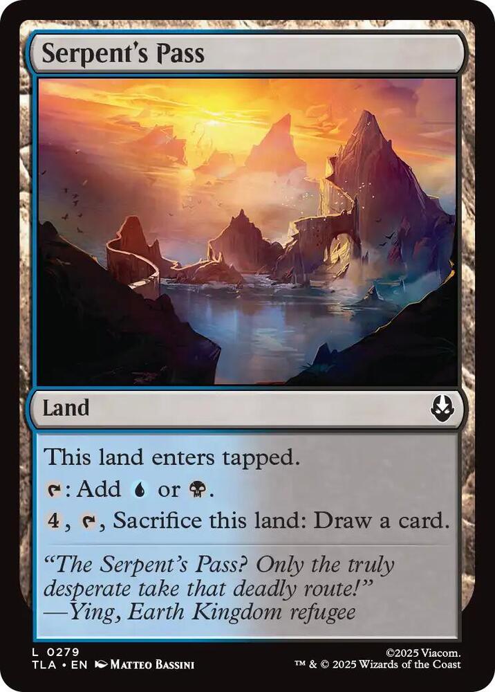 Serpent's Pass 279 card from Avatar: The Last Airbender