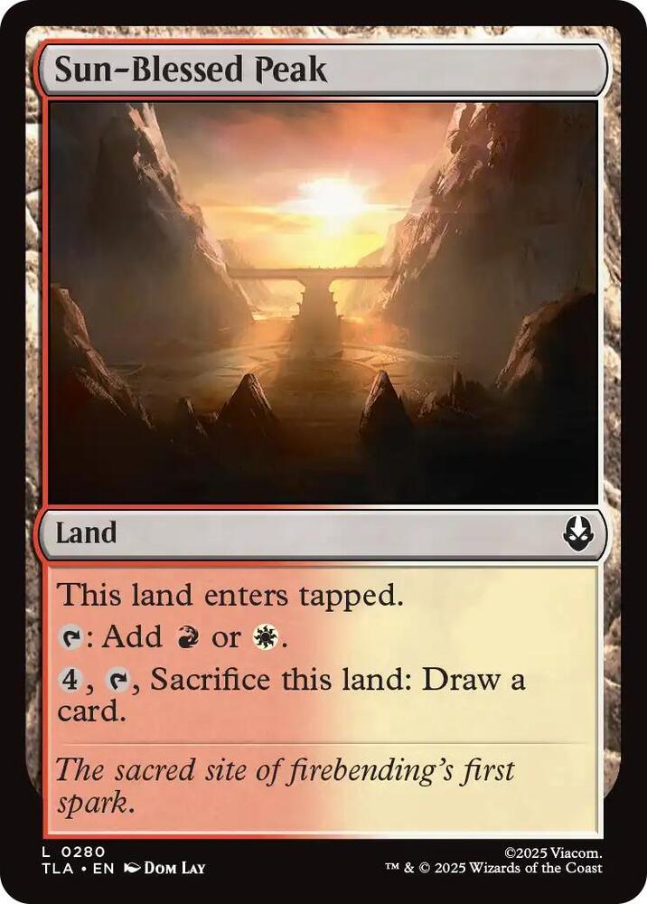 Sun-Blessed Peak 280 card from Avatar: The Last Airbender