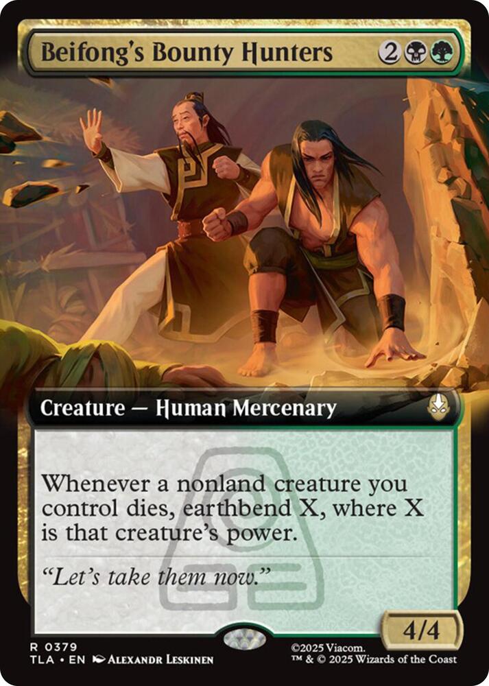 Beifong's Bounty Hunters (Extended Art) 379 card from Avatar: The Last Airbender