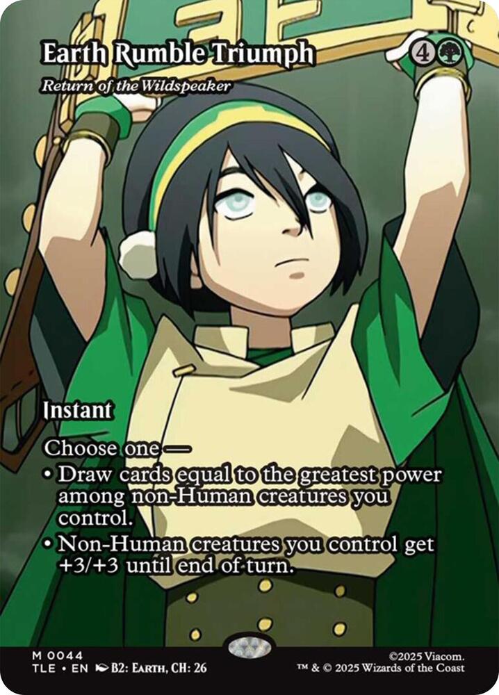 Earth Rumble Triumph - Return of the Wildspeaker (Borderless) 44 card from Avatar: The Last Airbender: Eternal-Legal
