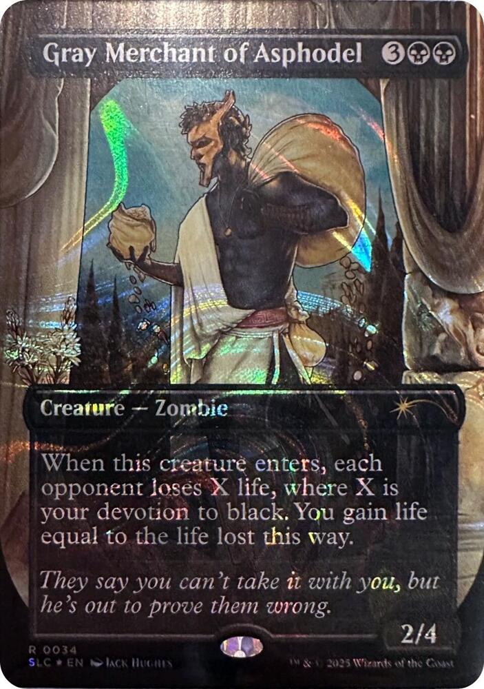 Gray Merchant of Asphodel (Halo Foil) 34 card from Secret Lair Countdown Kit
