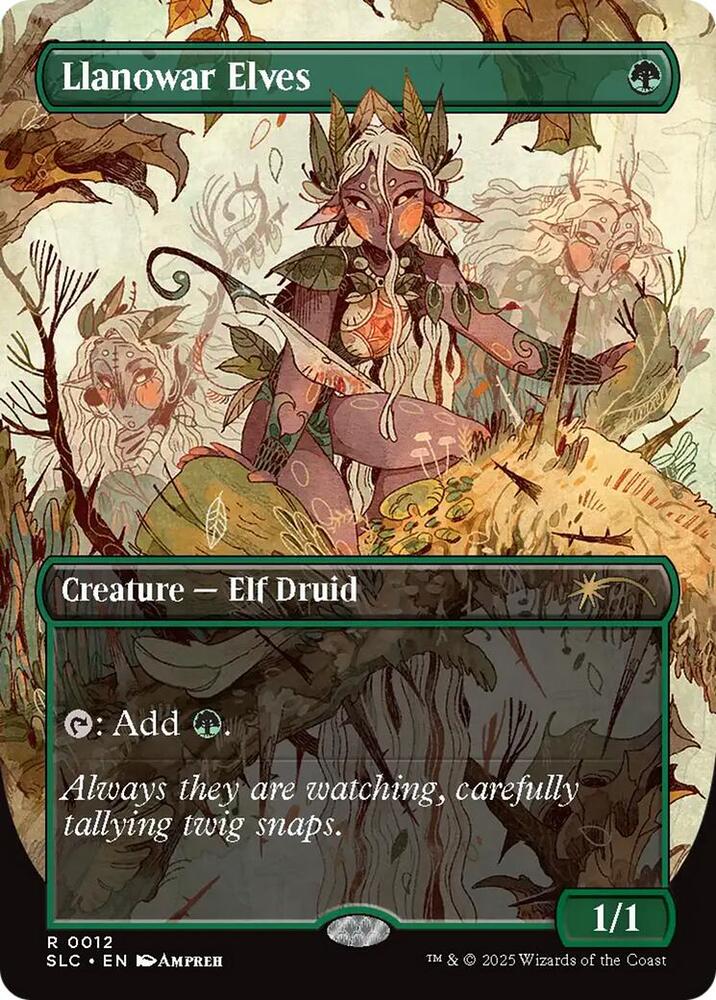 Llanowar Elves 12 card from Secret Lair Countdown Kit