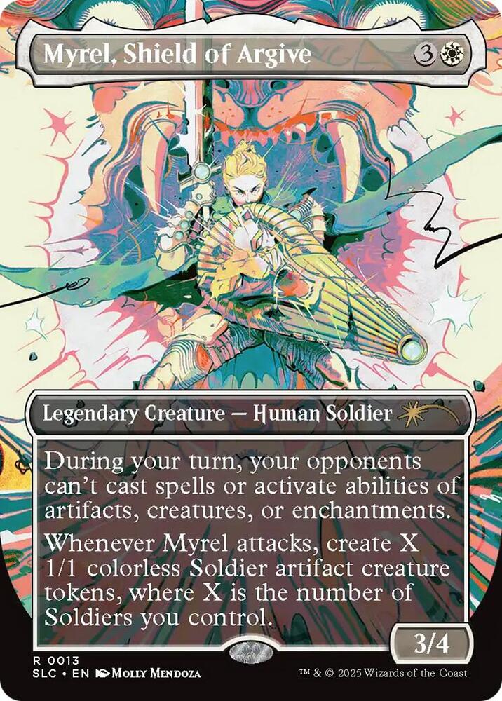Myrel, Shield of Argive 13 card from Secret Lair Countdown Kit