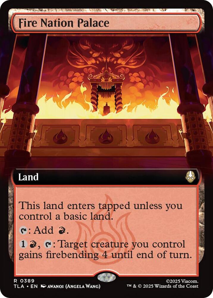 Fire Nation Palace (Extended Art) 389 card from Avatar: The Last Airbender