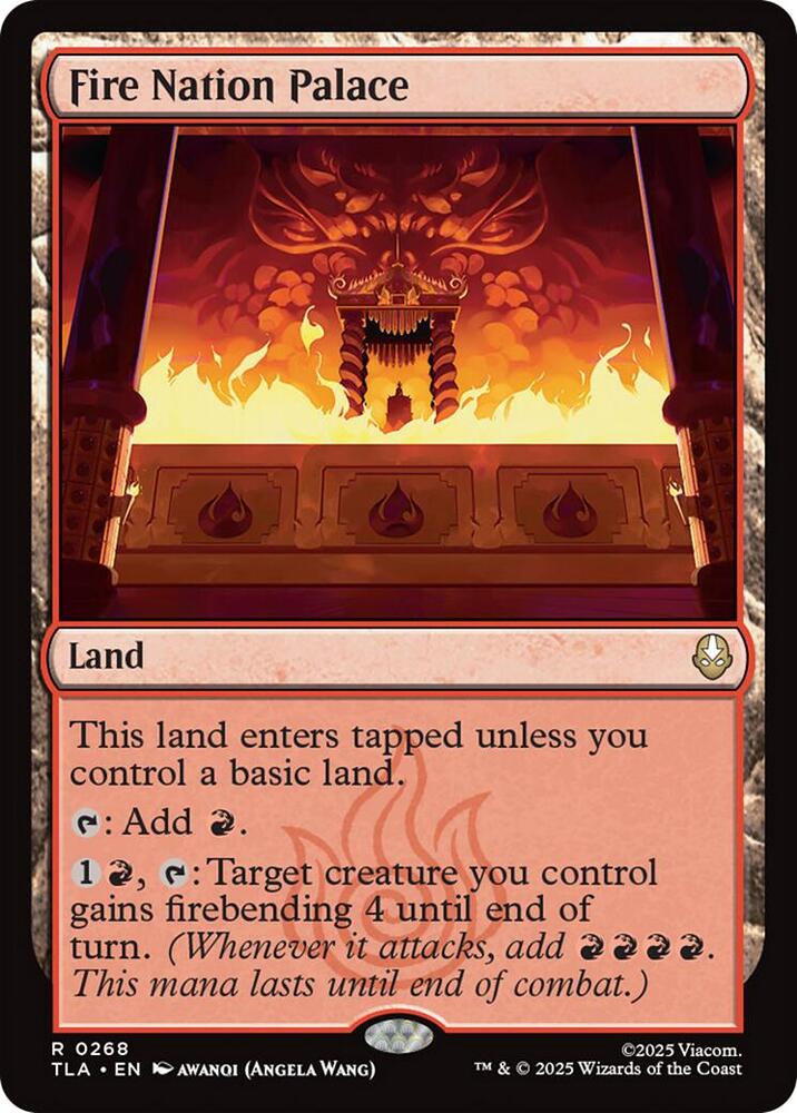 Fire Nation Palace 268 card from Avatar: The Last Airbender
