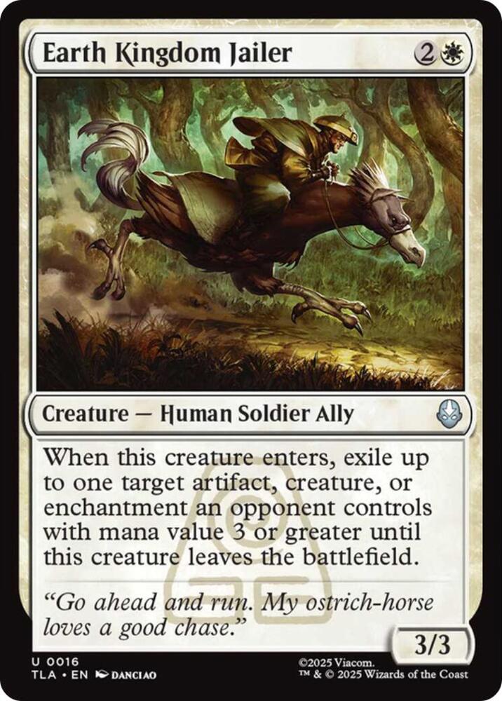 Earth Kingdom Jailer 16 card from Avatar: The Last Airbender
