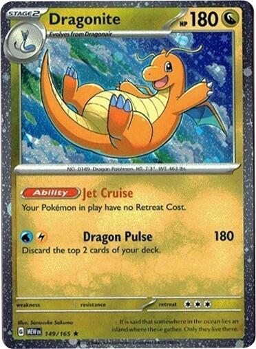 Dragonite 149/165 (Cosmos Holo) card from Miscellaneous Cards & Products
