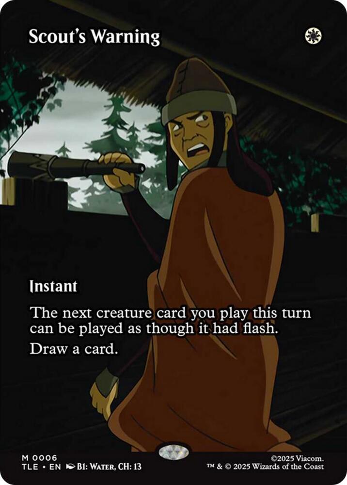 Scout's Warning (Borderless) 6 card from Avatar: The Last Airbender: Eternal-Legal
