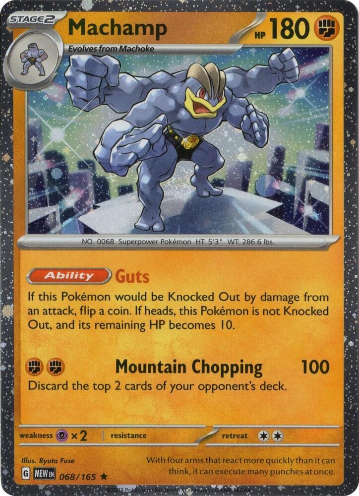 Machamp 068/165 (Cosmos Holo) card from Miscellaneous Cards & Products