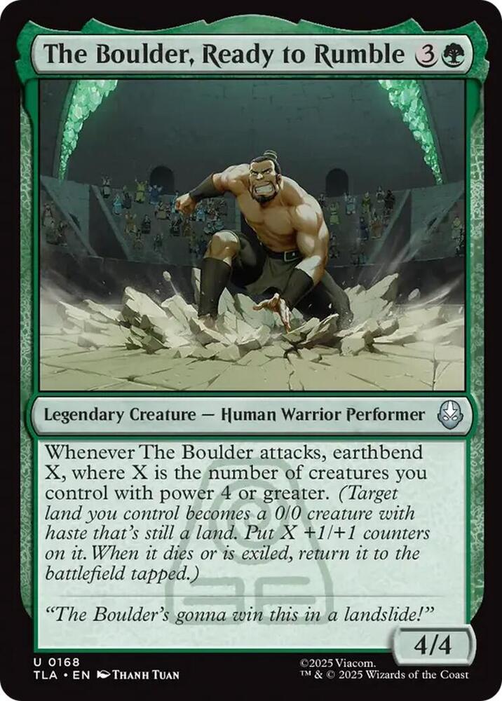 The Boulder, Ready to Rumble 168 card from Avatar: The Last Airbender