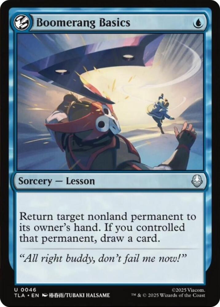 Boomerang Basics 46 card from Avatar: The Last Airbender