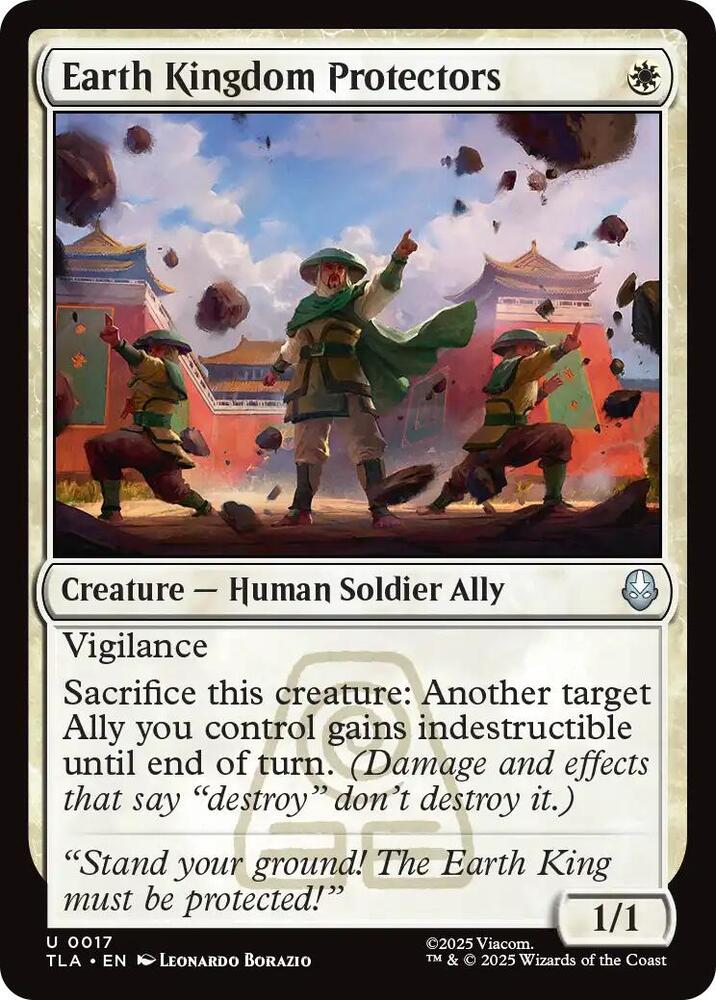 Earth Kingdom Protectors 17 card from Avatar: The Last Airbender