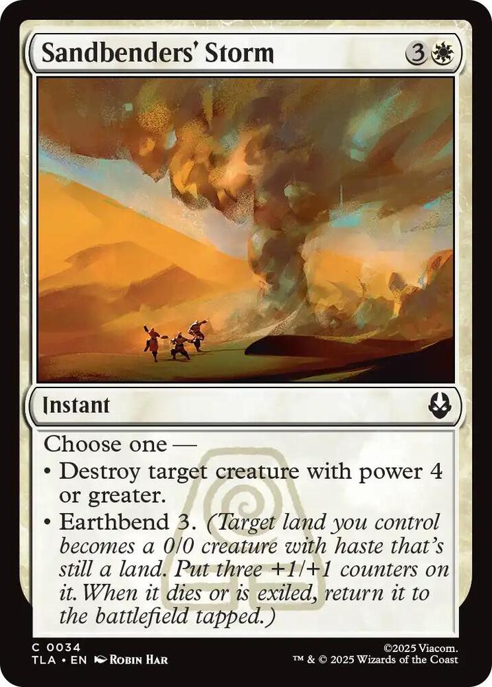 Sandbenders' Storm 34 card from Avatar: The Last Airbender