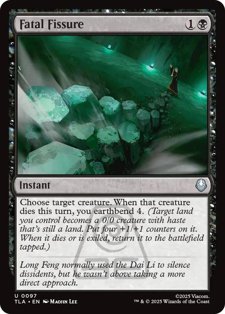 Fatal Fissure 97 card from Avatar: The Last Airbender