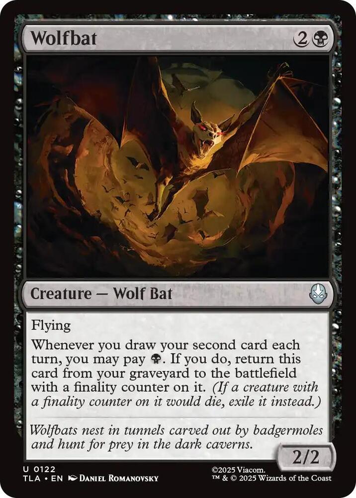 Wolfbat 122 card from Avatar: The Last Airbender