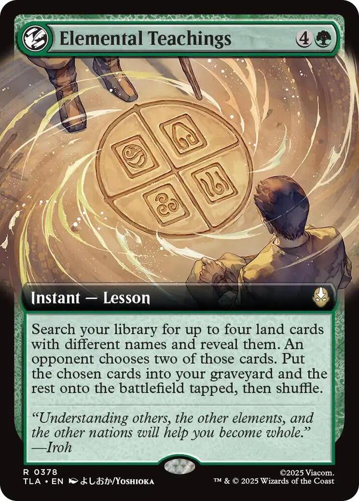 Elemental Teachings (Extended Art) 378 card from Avatar: The Last Airbender