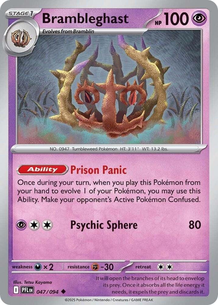 Brambleghast 047/094 card from ME02: Phantasmal Flames