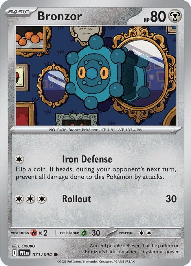 Bronzor 071/094 card from ME02: Phantasmal Flames