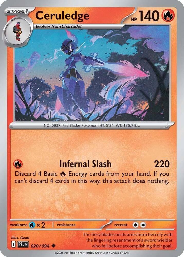 Ceruledge 020/094 card from ME02: Phantasmal Flames