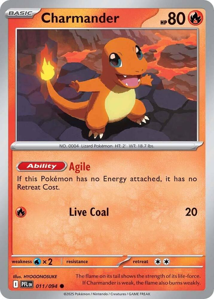 Charmander 011/094 card from ME02: Phantasmal Flames