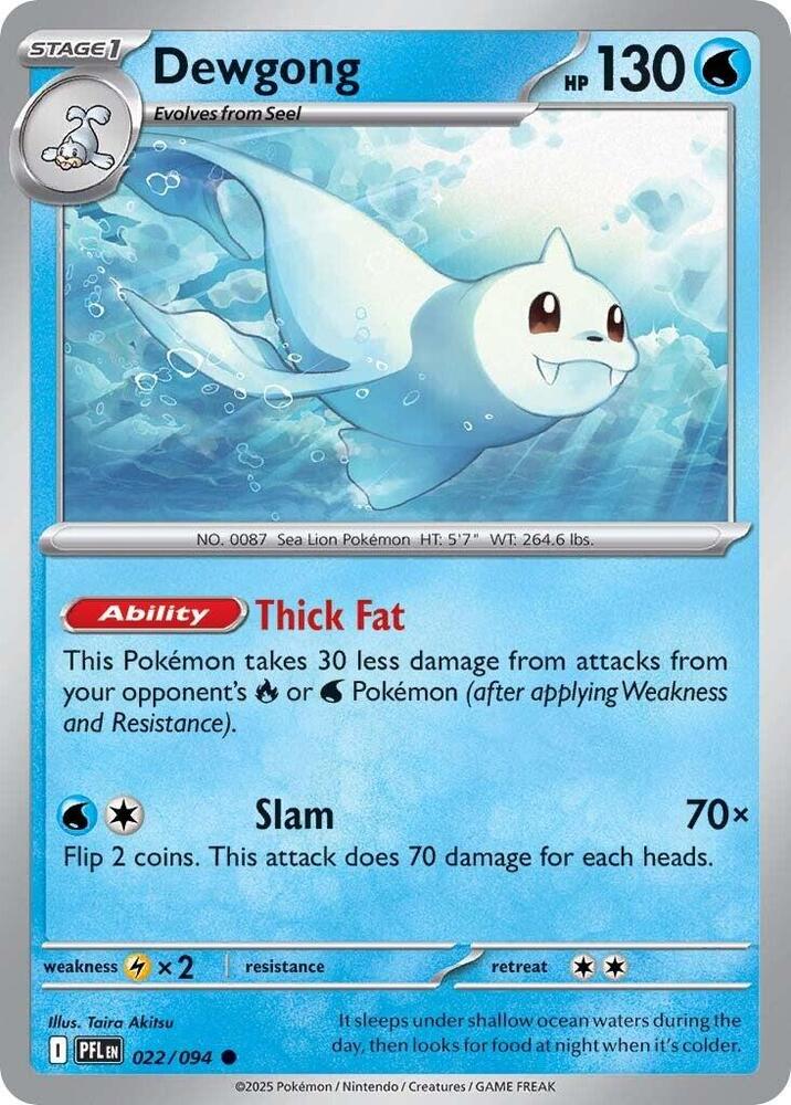 Dewgong 022/094 card from ME02: Phantasmal Flames